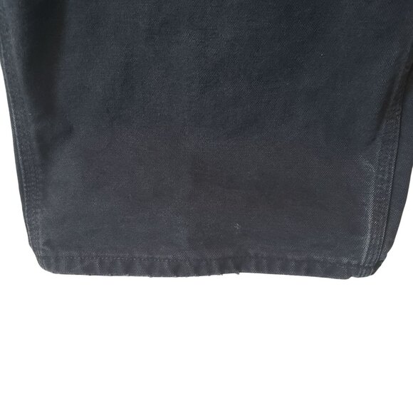 Carhartt Mens Black Pants Size 48 x 30 Worn Faded Distressed Dungaree Work Pants - Picture 7 of 16